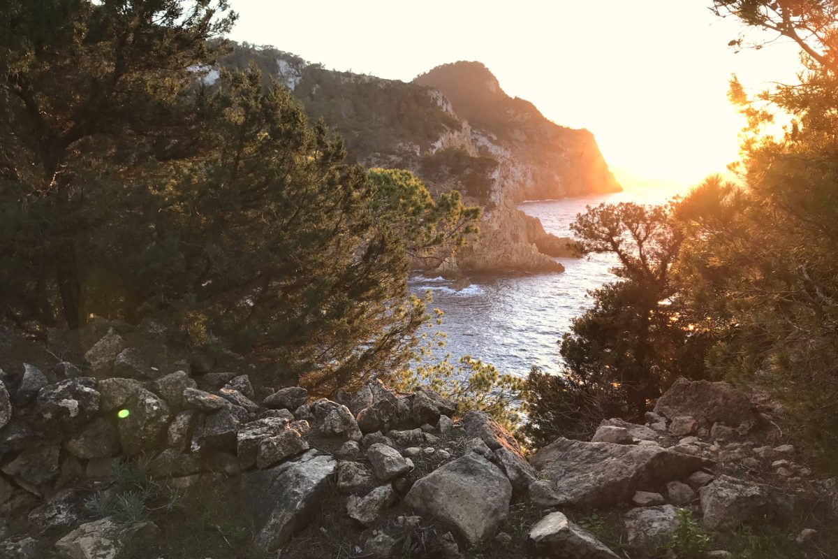 Cove in rural north of Ibiza 